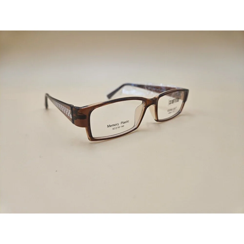 Konishi Eyewear Eyeglass Frames KM5011 C2 Brown/C 52-18-140  Memory Plastic New